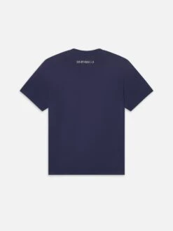 The Society Archive NYC Vintage Distressed Print T-Shirt - Dark Navy -FRAME Clothing Shop MF25JTE014 DKNV B tee back packshot image