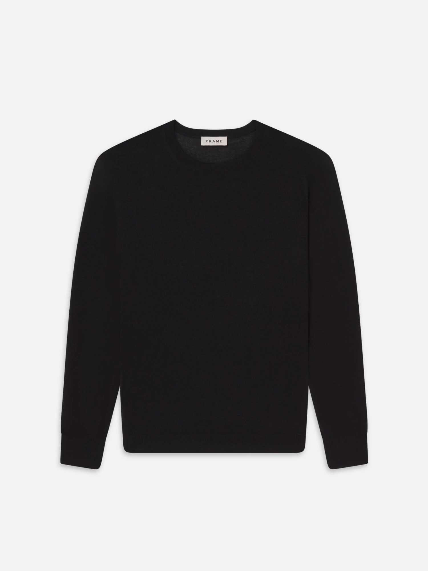 Superfine Merino-Cashmere Black Crewneck Sweater – Lightweight Luxe Knit 1 Superfine Merino-Cashmere Black Crewneck Sweater – Lightweight Luxe Knit