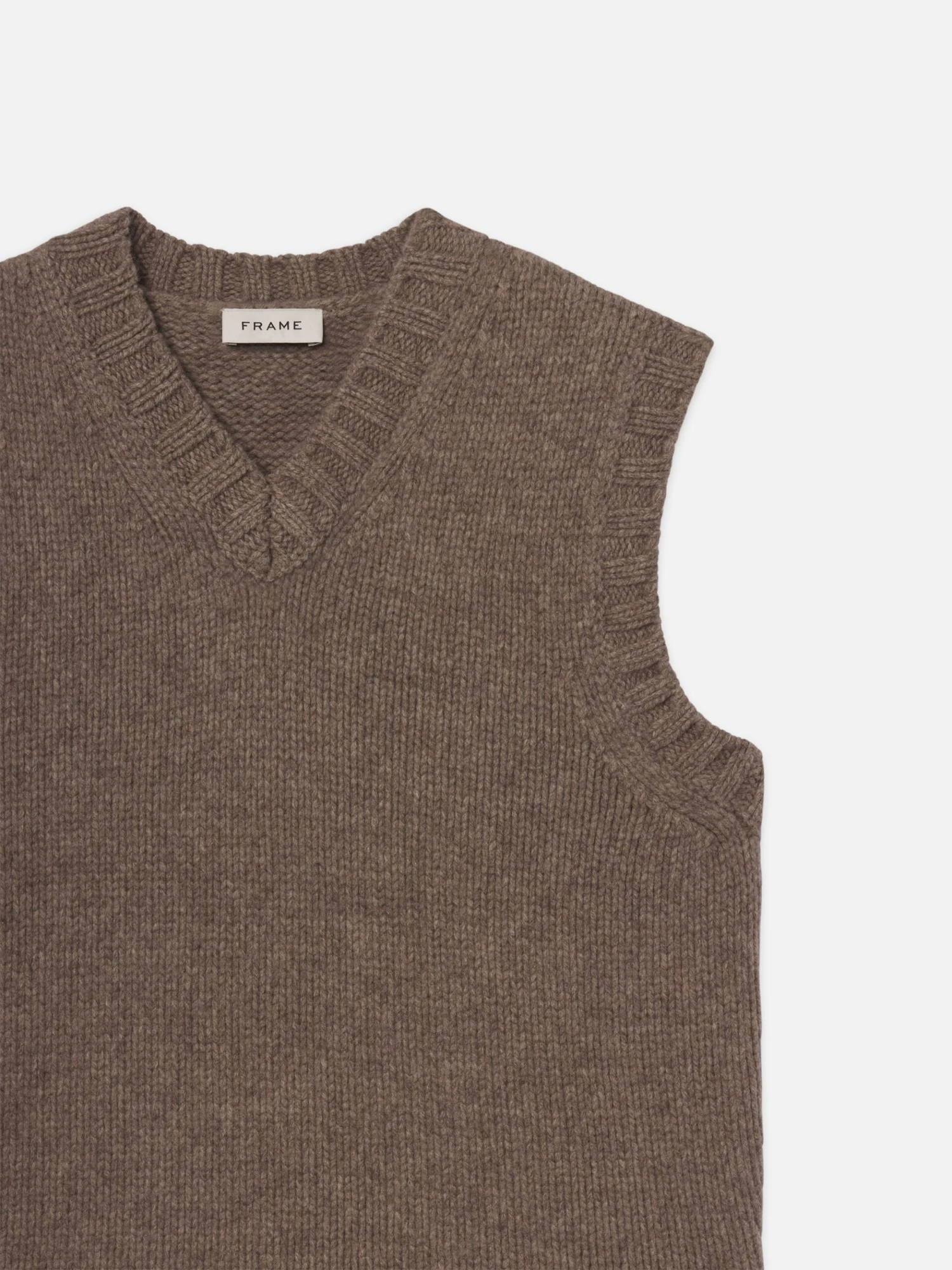 Men's Dark Taupe Yak Blend Knit Vest – Premium Merino Layering Piece 2 Men's Dark Taupe Yak Blend Knit Vest – Premium Merino Layering Piece - Image 2