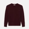 Rich Burgundy Wool-Cashmere V-Neck – Heavyweight Oversized Knit Sweater