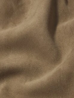 Men's Dark Beige 100% Suede Snap-Front Shacket - Premium Ready-to-Wear Shirt -FRAME Clothing Shop MF25LSH001 DKBG FABRICDETAIL shirt jacket texture detail image