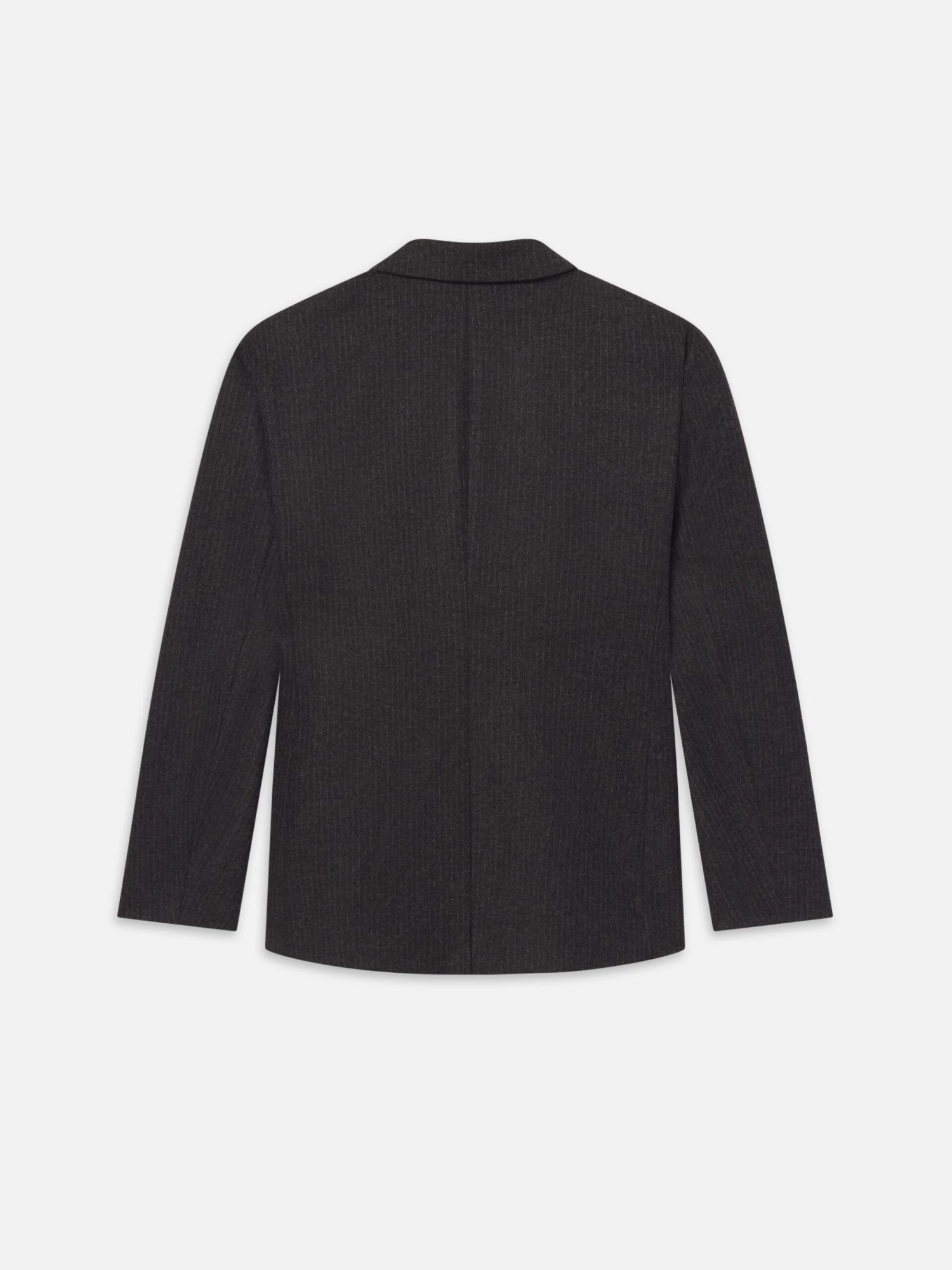 Men's Dark Grey Pinstripe Wool Tailored Blazer - Refined Formal Suiting 3 Men's Dark Grey Pinstripe Wool Tailored Blazer - Refined Formal Suiting - Image 3