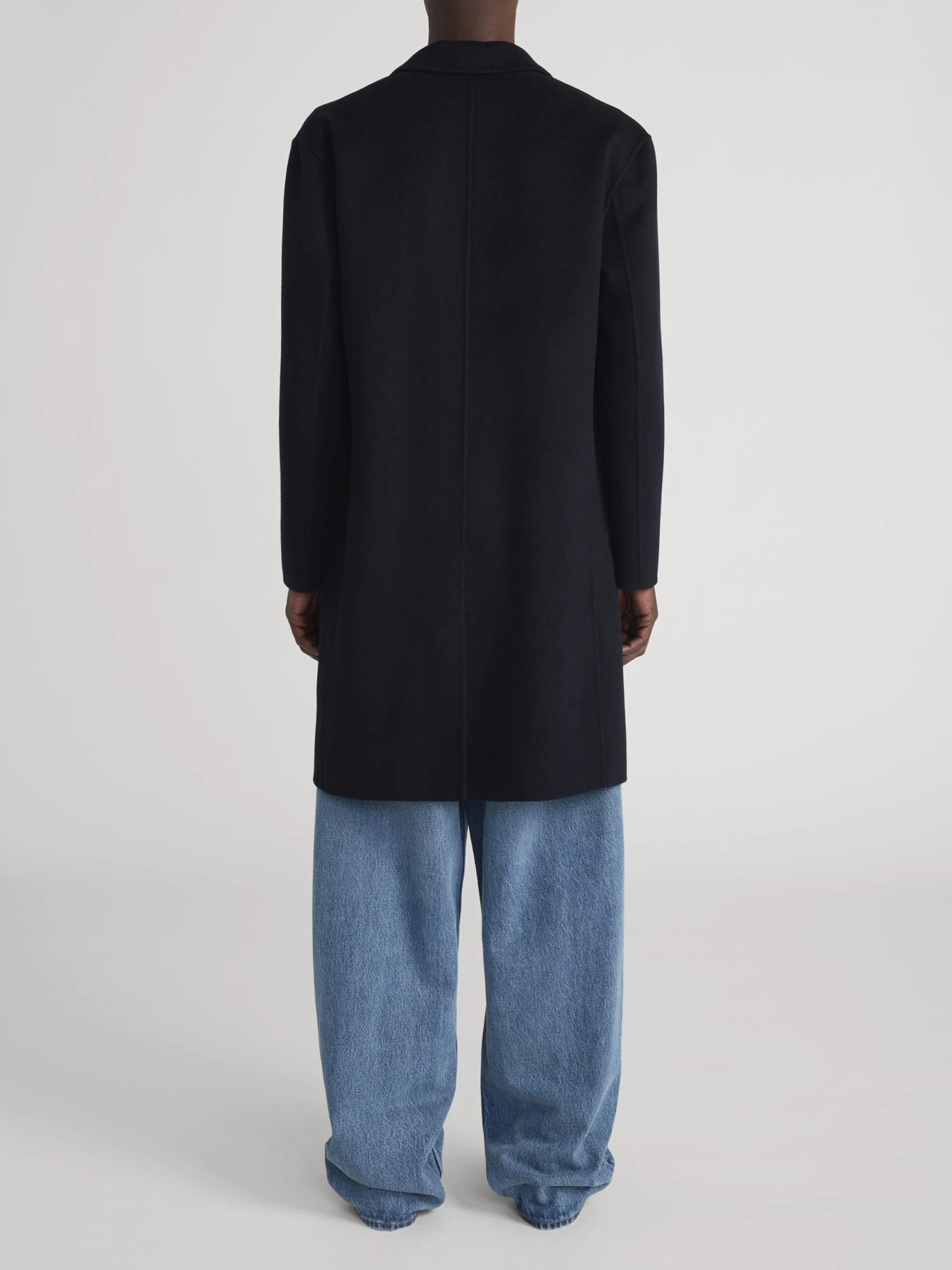 Double Face Wool Overcoat -- Dark Navy 5 Double Face Wool Overcoat -- Dark Navy - Image 5