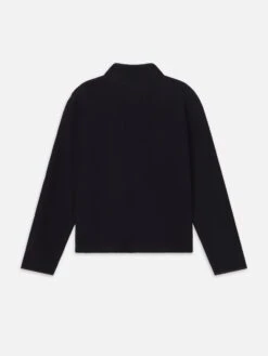 The Society Archive Dark Navy Wool Blend Anorak - Half-Zip Pullover with 11 Embroidery -FRAME Clothing Shop MF25WJA018 DKNV B jacket back packshot image