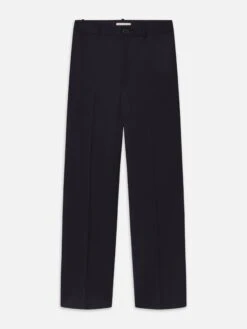 Dark Navy Virgin Wool Tailored Straight Leg Trouser