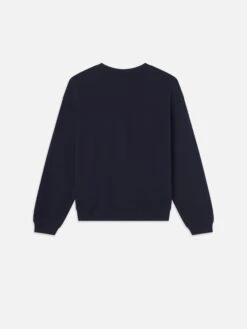 Ritz Paris Dark Navy Tonal Logo Crewneck – Exclusive Embroidered Crest Sweatshirt -FRAME Clothing Shop MP25JSS006 DKNV B sweatshirt back packshot image