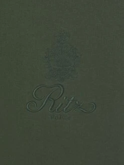 Ritz Paris Hunter Green Tonal Logo – Embroidered Crest Unisex V-Stitch Crewneck 18 Ritz Paris Hunter Green Tonal Logo – Embroidered Crest Unisex V-Stitch Crewneck -FRAME Clothing Shop MP25JSS006 HNGR DET EMBLEM V2 sweatshirt logo detail image