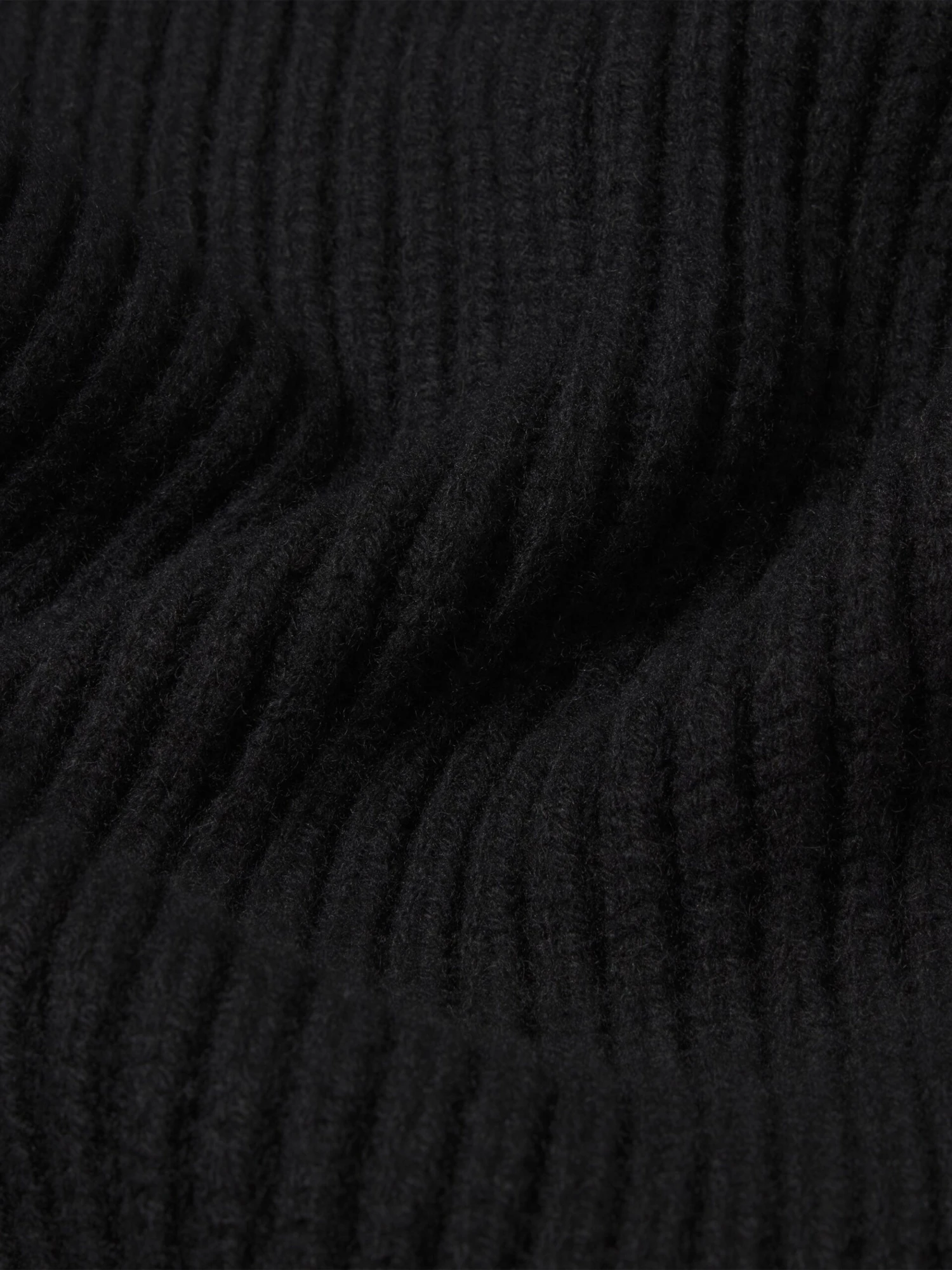 Premium Ribbed Black Wool & Cashmere Knit Scarf – Essential Luxury Winter Accessory 2 Premium Ribbed Black Wool & Cashmere Knit Scarf – Essential Luxury Winter Accessory - Image 2