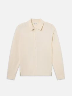 Button Down Pique Shirt -- Cream