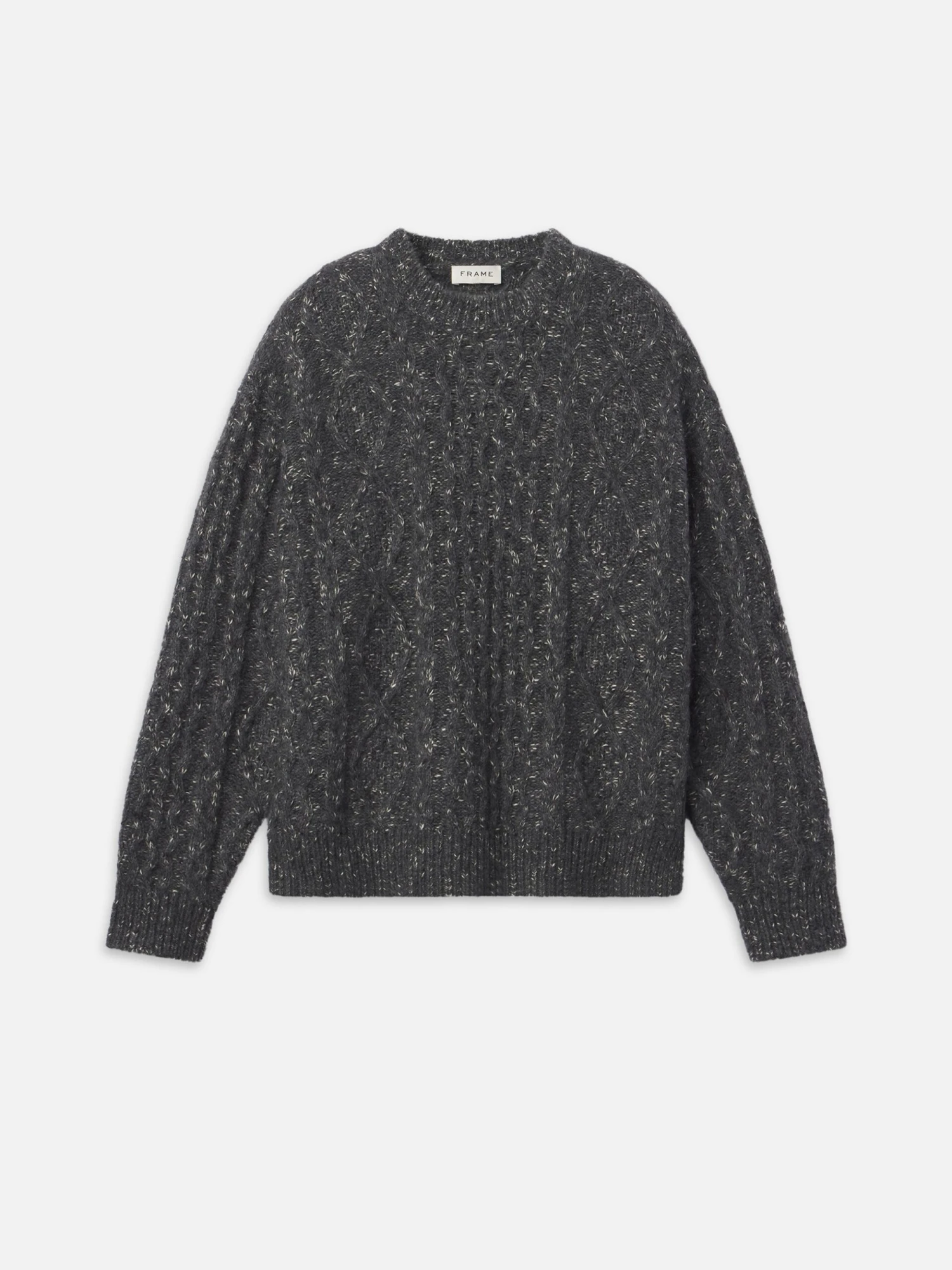 Chunky Cable Sweater -- Grey Melange 1 Chunky Cable Sweater -- Grey Melange
