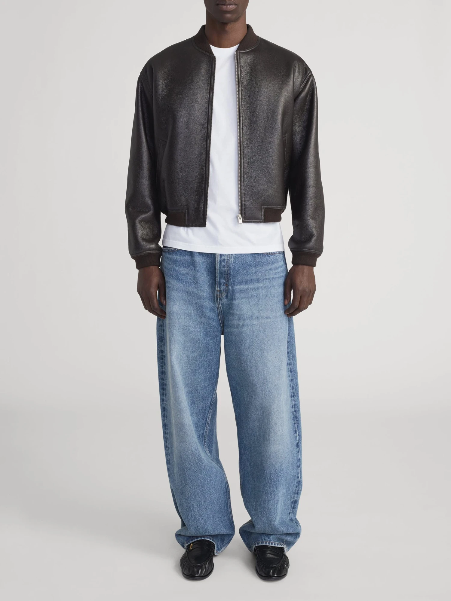 Men's Dark Brown 100% Shearling Bomber Jacket – Rugged Winter Outerwear 2 Men's Dark Brown 100% Shearling Bomber Jacket – Rugged Winter Outerwear - Image 2