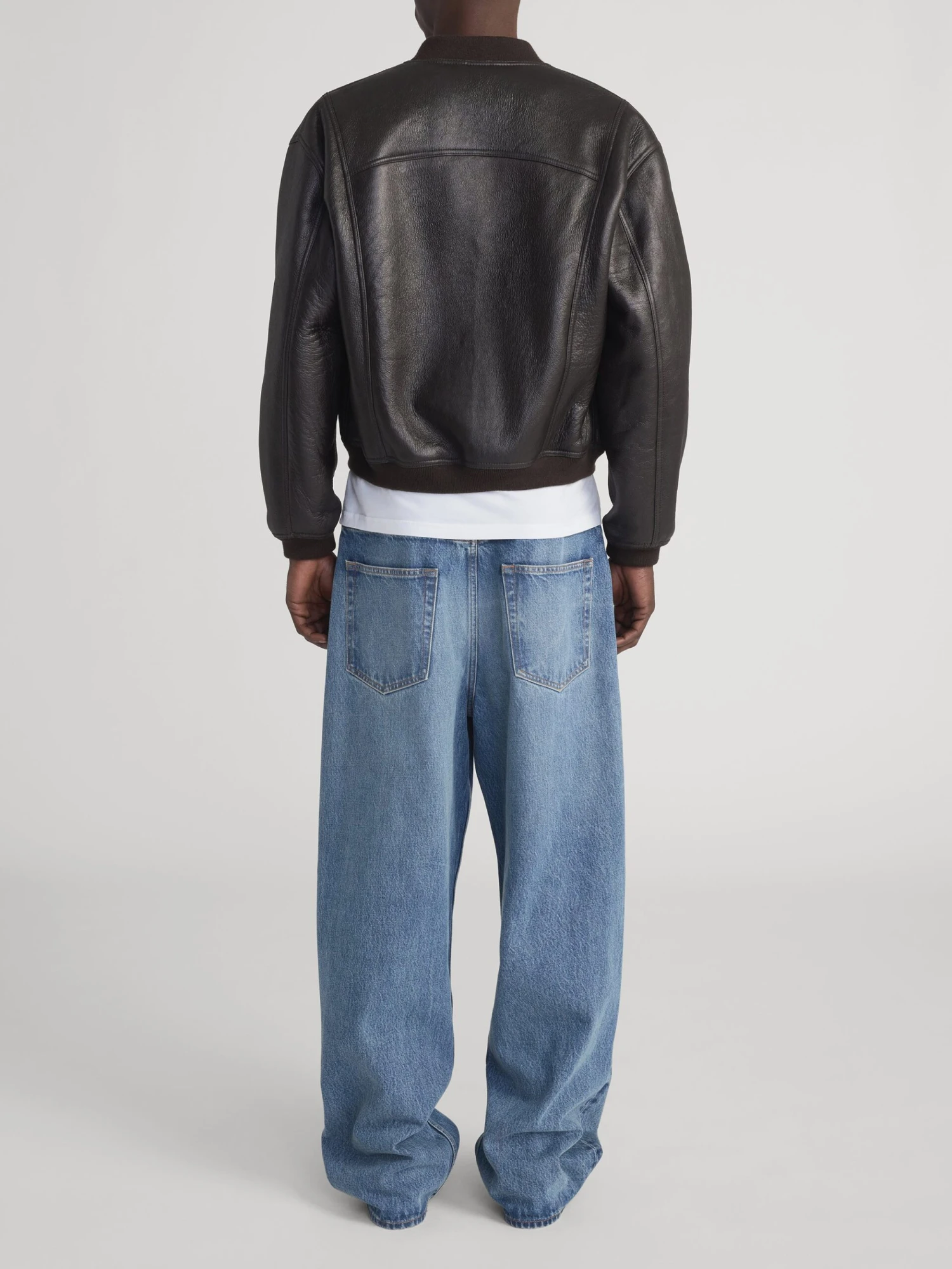 Men's Dark Brown 100% Shearling Bomber Jacket – Rugged Winter Outerwear 6 Men's Dark Brown 100% Shearling Bomber Jacket – Rugged Winter Outerwear - Image 6