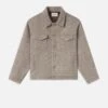 Wool Trucker Jacket -- Light Taupe