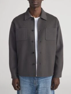 Double Face Wool Trucker -- Grey -FRAME Clothing Shop MP26WJA008 GREY 1877 jacket front image