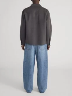 Double Face Wool Trucker -- Grey -FRAME Clothing Shop MP26WJA008 GREY 1919 jacket back image