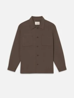 Double Face Wool Trucker -- Mocha