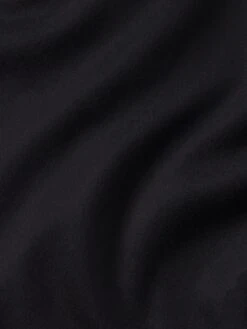 Men's Jet Black Double Face 100% Wool Blouson – Refined Minimalist Structured Jacket -FRAME Clothing Shop MP26WJA013 BLK DTL jacket texture detail image