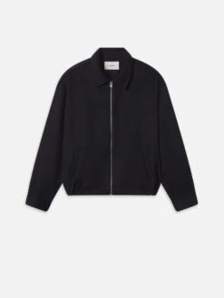 Double Face Wool Blouson -- Black