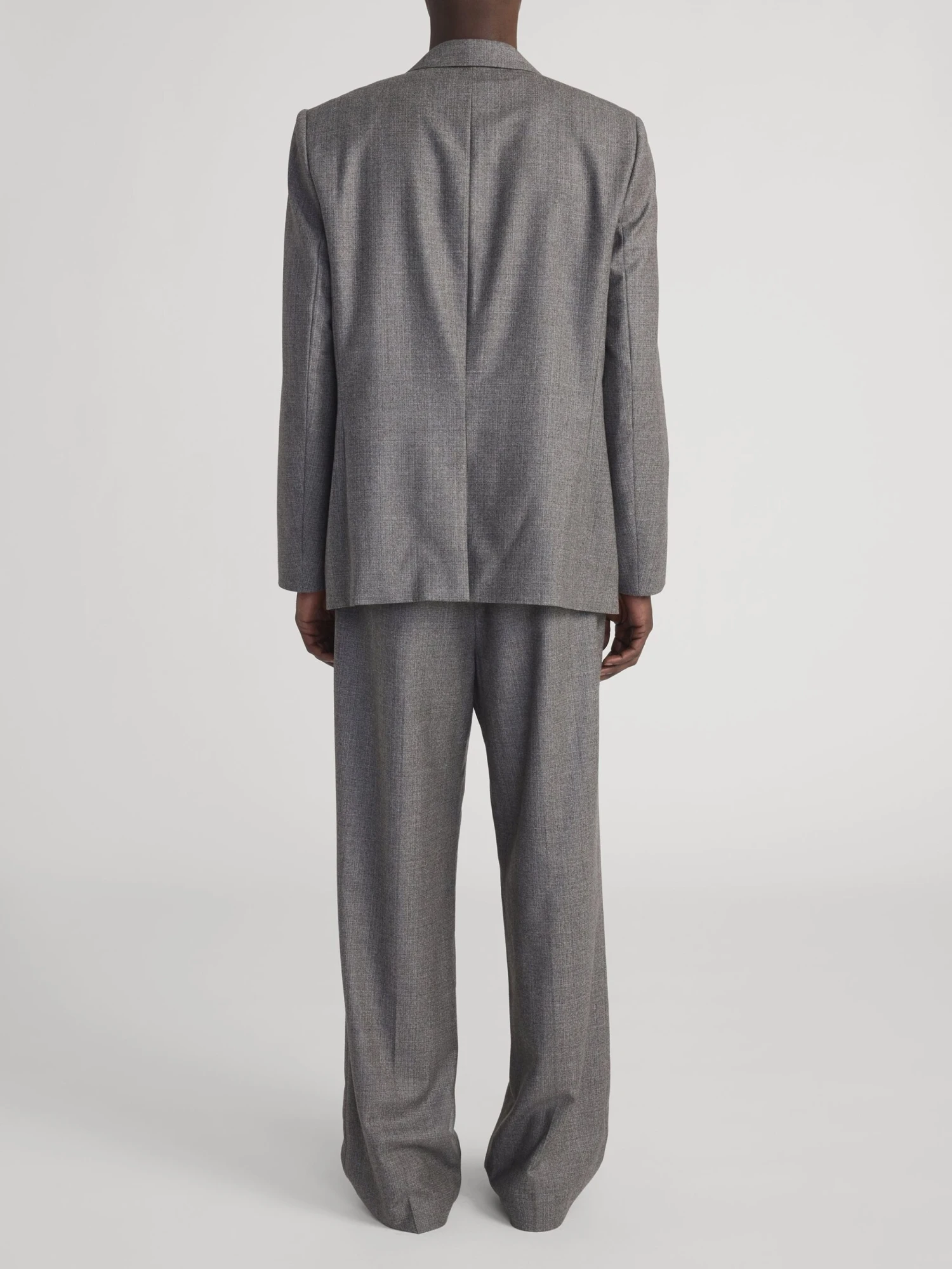 Wide Leg Flannel Trousers -- Light Taupe 6 Wide Leg Flannel Trousers -- Light Taupe - Image 6