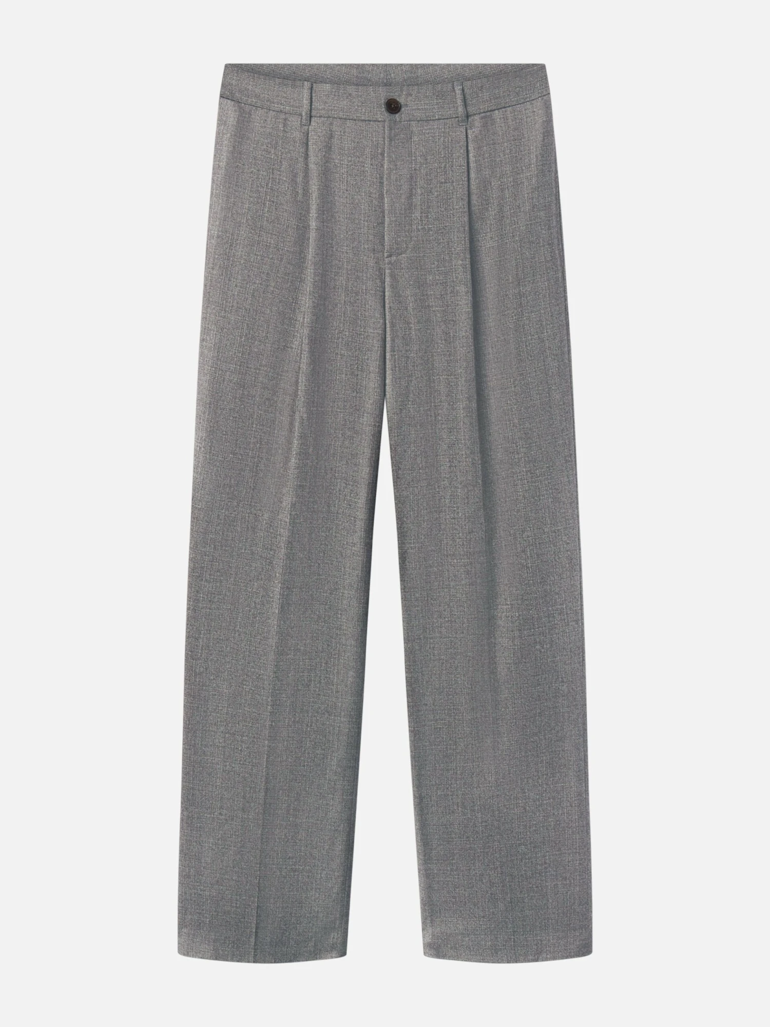 Wide Leg Flannel Trousers -- Light Taupe 1 Wide Leg Flannel Trousers -- Light Taupe