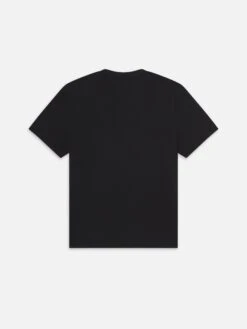 Premium Black Supima Light Cotton Crewneck Tee - Luxury Everyday Staple 7 Premium Black Supima Light Cotton Crewneck Tee - Luxury Everyday Staple -FRAME Clothing Shop MS25JTE001 BLK B top back packshot image