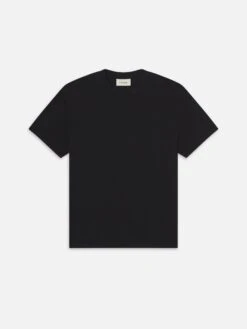 Premium Black Supima Light Cotton Crewneck Tee - Luxury Everyday Staple