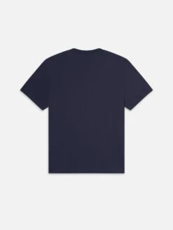 Dark Navy Premium Supima Light Cotton Crewneck Tee -FRAME Clothing Shop MS25JTE001 DKNV B tee back packshot image