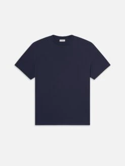 Dark Navy Premium Supima Light Cotton Crewneck Tee