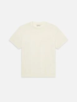 Premium Supima Light Cotton Tee – Off White Crewneck Short Sleeve