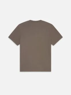 Light Cotton Supima Tee in Smoky Mocha – Premium Lightweight Crewneck Short Sleeve -FRAME Clothing Shop MS25JTE001 SMKM B1 top back packshot image