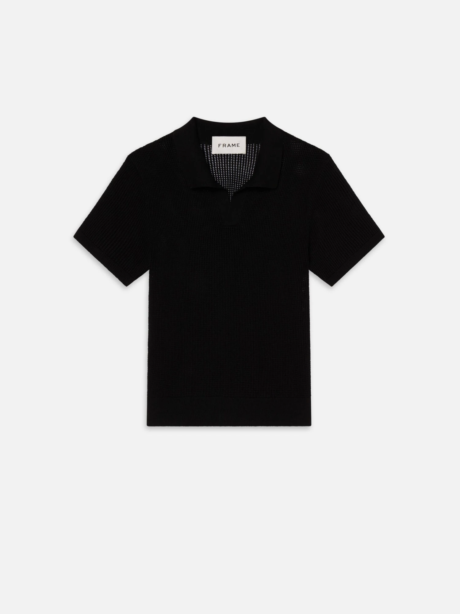 Men's Black Open Weave Knit Polo Sweater – Breathable Wool Blend Modern Prep Top 1 Men's Black Open Weave Knit Polo Sweater – Breathable Wool Blend Modern Prep Top