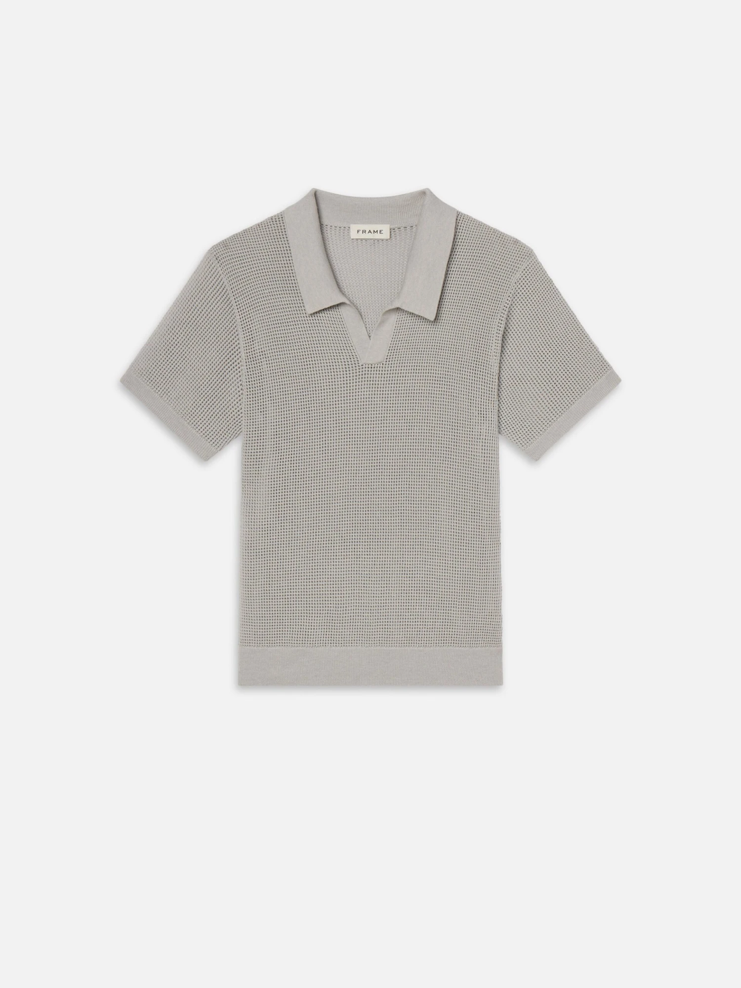 Open Weave Polo Sweater in Grey Blue β Breathable Wool Blend Modern Prep Knit 1 Open Weave Polo Sweater in Grey Blue β Breathable Wool Blend Modern Prep Knit