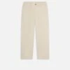 Cotton Relaxed Trousers in Beige – Tapered Straight-Leg Casual Men's Pants