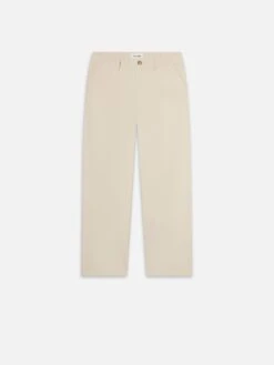 Cotton Relaxed Trousers -- Beige