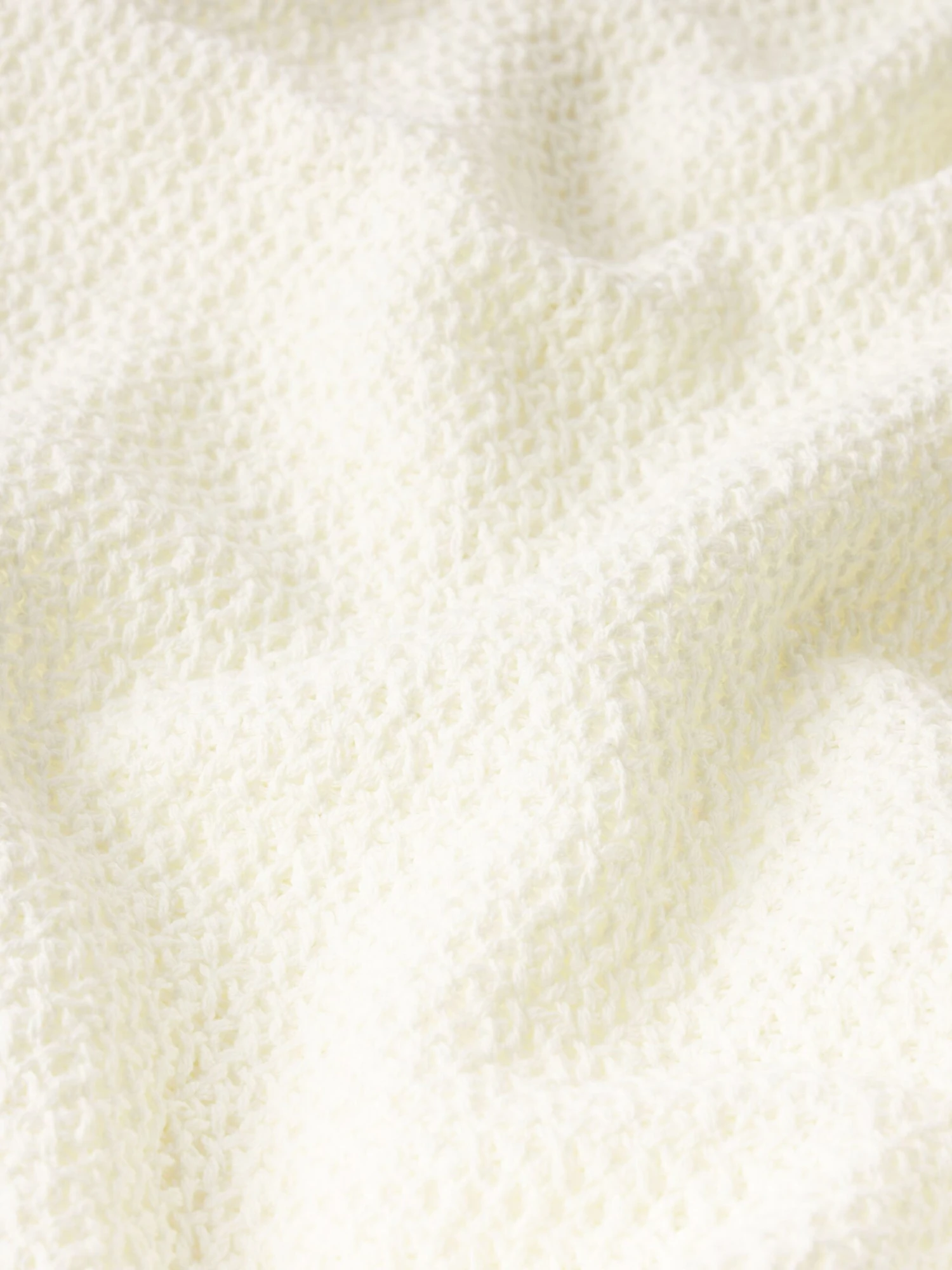 Men's Cream Open Weave Short Sleeve Shirt – Breathable Textured Knit with Spread Collar 3 Men's Cream Open Weave Short Sleeve Shirt – Breathable Textured Knit with Spread Collar - Image 3