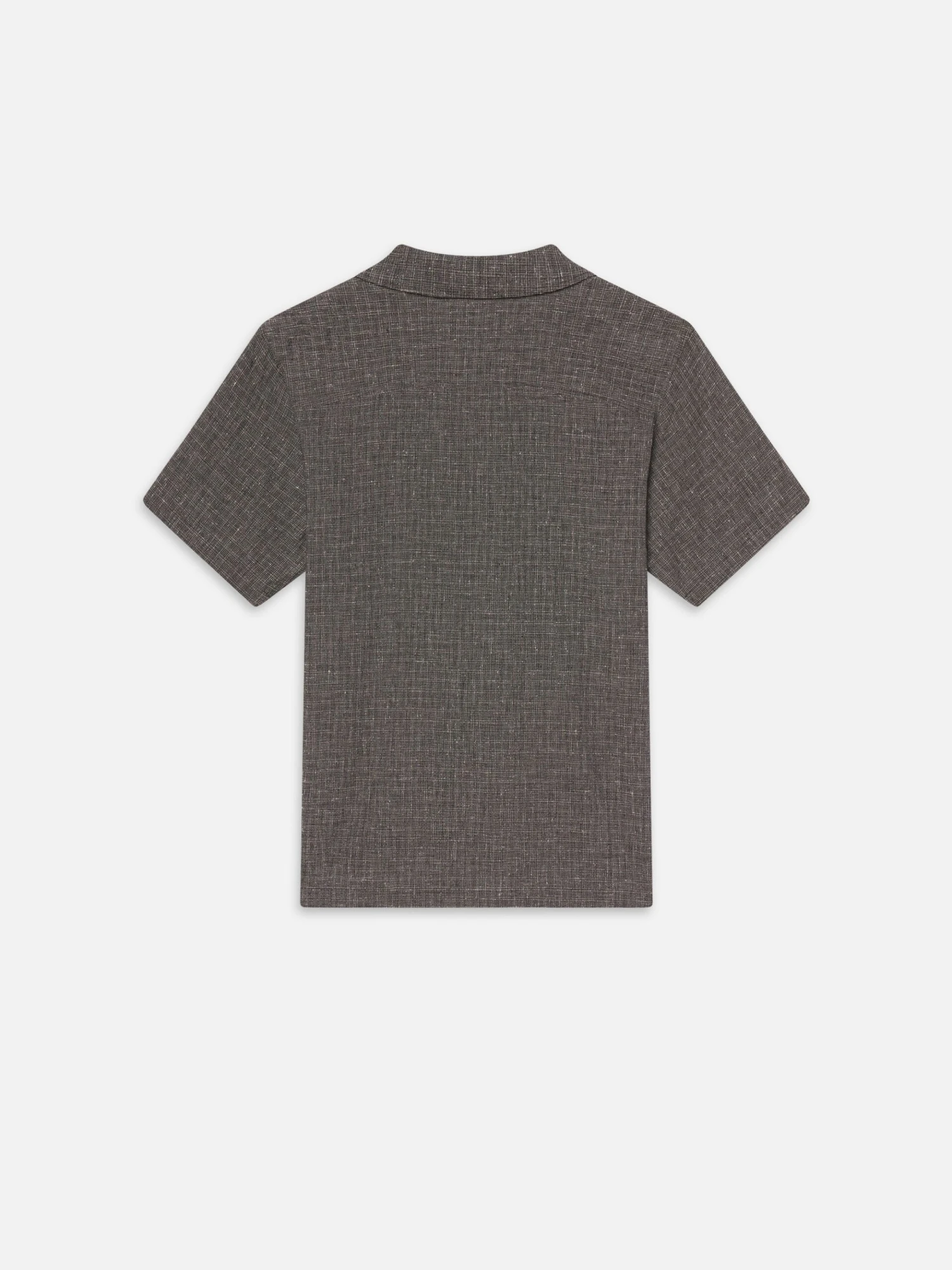 Black Multi Textured Short Sleeve Shirt β Cotton-Linen Waffle Knit Button Down 5 Black Multi Textured Short Sleeve Shirt β Cotton-Linen Waffle Knit Button Down - Image 5