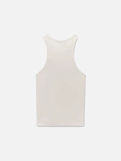 Ritz Women's Rib Tank -- White -FRAME Clothing Shop RW23JKT001 WHT BACK 0526 top back packshot image