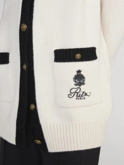 Ritz Women's Cardigan -- Black Multi -FRAME Clothing Shop RW23KSW001 BKMU 03191 Detail OnModel