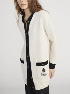 Ritz Women's Cardigan -- Black Multi -FRAME Clothing Shop RW23KSW001 BKMU 03197 Side OnModel