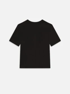 The Rib Baby Tee -- Black -FRAME Clothing Shop WE24JKT015 BLK BACK top back packshot image