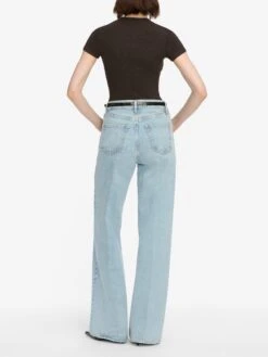 The Rib Baby Tee -- Coffee 12 The Rib Baby Tee -- Coffee -FRAME Clothing Shop WE24JKT015 CFFE 4162 top back image