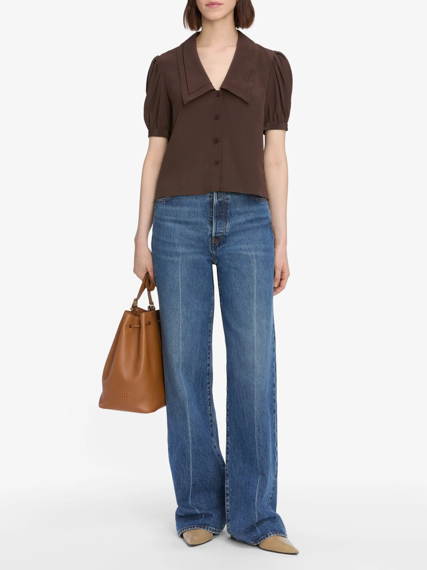 The Sailor Blouse -- Coffee 2 The Sailor Blouse -- Coffee - Image 2