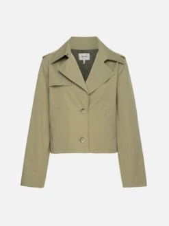 Short Trench Jacket -- Khaki