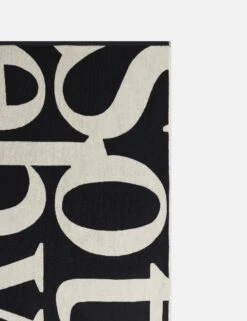 Sotheby’s Cream Multi Cotton Terry Towel – Navy & White Lettering Oversized Beach Towel -FRAME Clothing Shop WE25AOT001 CREM DET towel front detail packshot image