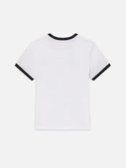Sotheby’s Women's Ringer Baby Tee -- White Multi -FRAME Clothing Shop WE25JTE013 WTMU B tee back packshot image