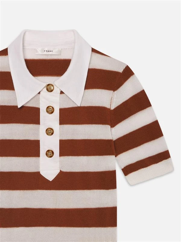 The Bold Stripe Polo -- Chestnut Multi 4 The Bold Stripe Polo -- Chestnut Multi - Image 4