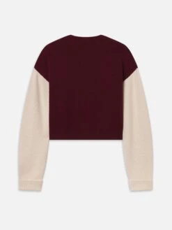 Sotheby’s Women's Cashmere Sweater -- Burgundy Multi -FRAME Clothing Shop WE25KSW045 BRGM B sweater back packshot image