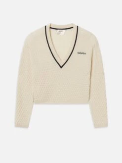 Sotheby’s Women's V-Neck Sweater -- Cream