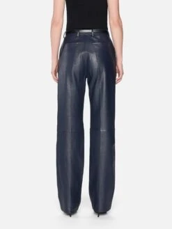 The Leather Trouser -- Dark Indigo 9 The Leather Trouser -- Dark Indigo -FRAME Clothing Shop WE25LPA002 DKIN 02681 pants back image