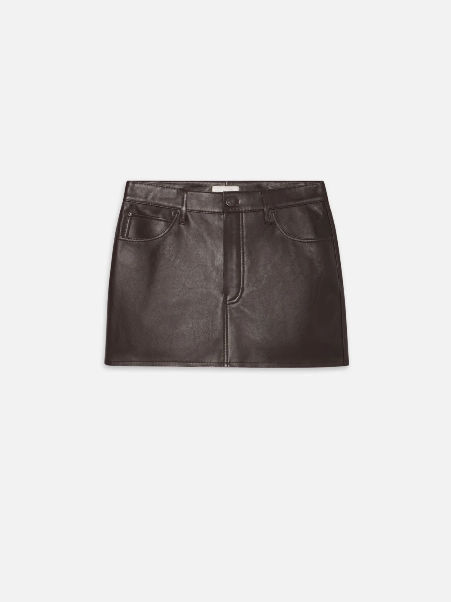 The Leather Mini Skirt -- Dark Brown 1 The Leather Mini Skirt -- Dark Brown